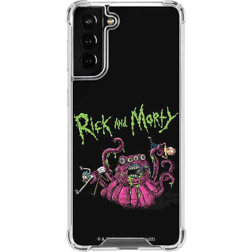 Adult Swim Rick and Morty Tentacle Attack Galaxy S21 FE Clear Case